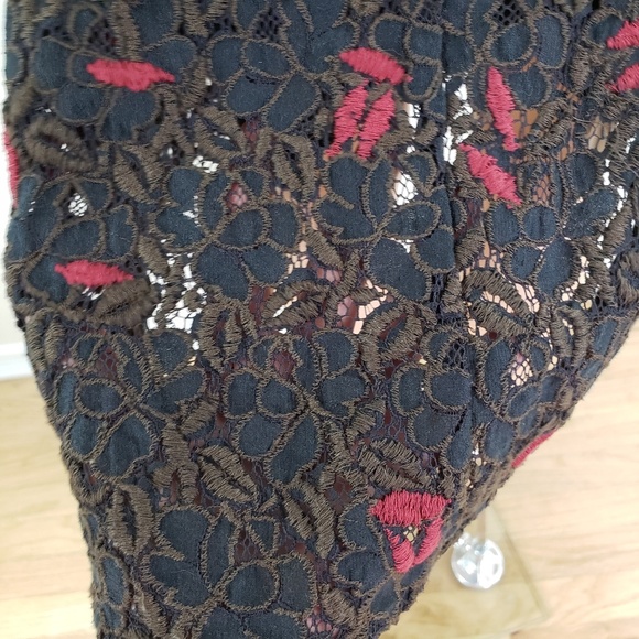 AllSaints Lace A Line Skirt Knee Length Leela 8 Goth Romantic y2k - Picture 5 of 7